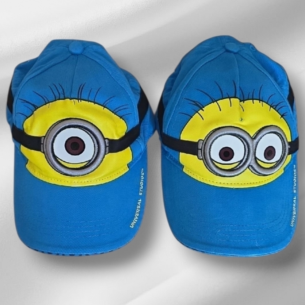 Universal Studios Despicable Me Embroidered Minion Baseball Kids Hat Set Of 2